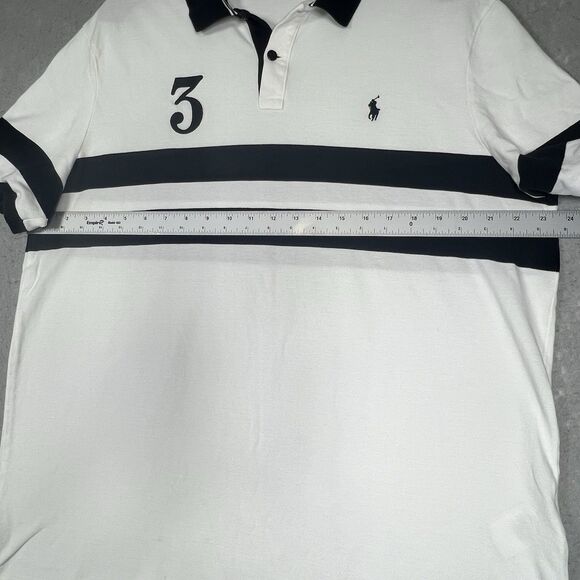Polo Ralph Lauren Polo Shirt #3 Men’s Size XL Slim Custom Fit White Short Sleeve - Picture 6 of 13